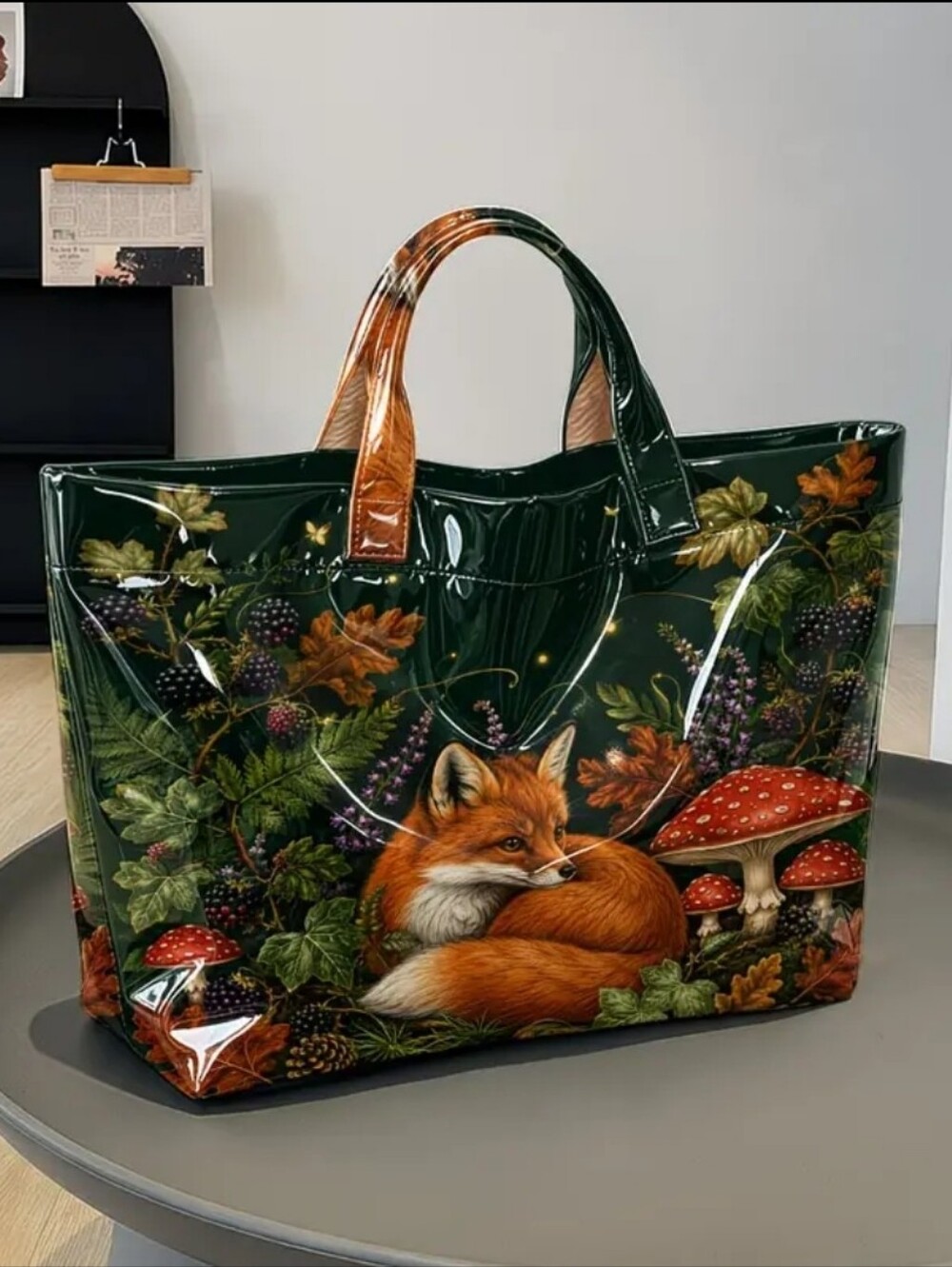 Women Cute PVC Fox Daily Commute Hand Tote